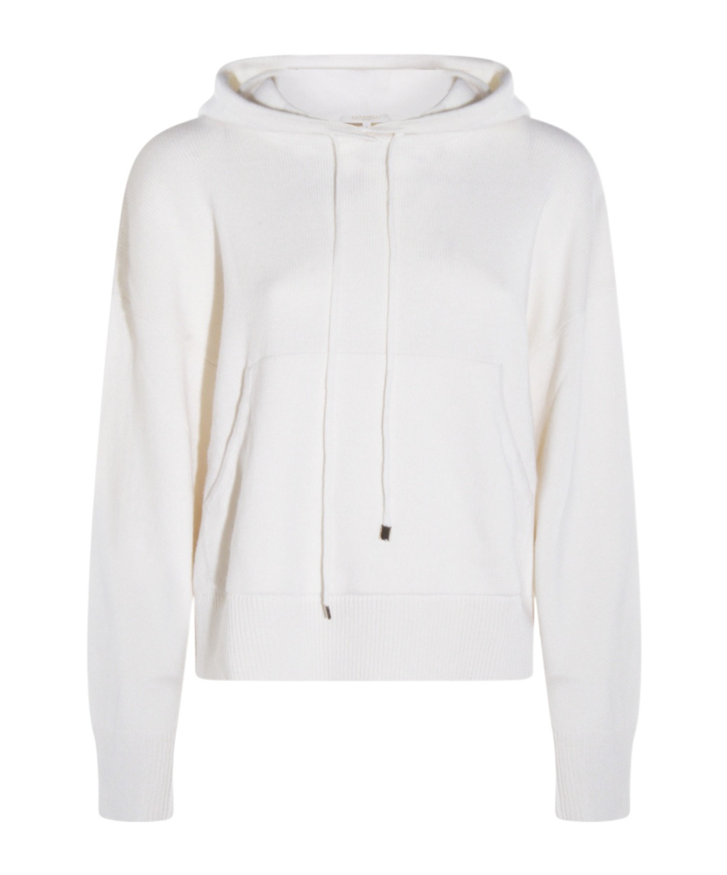 Antonelli Hooded Long-sleeve Sweater In White