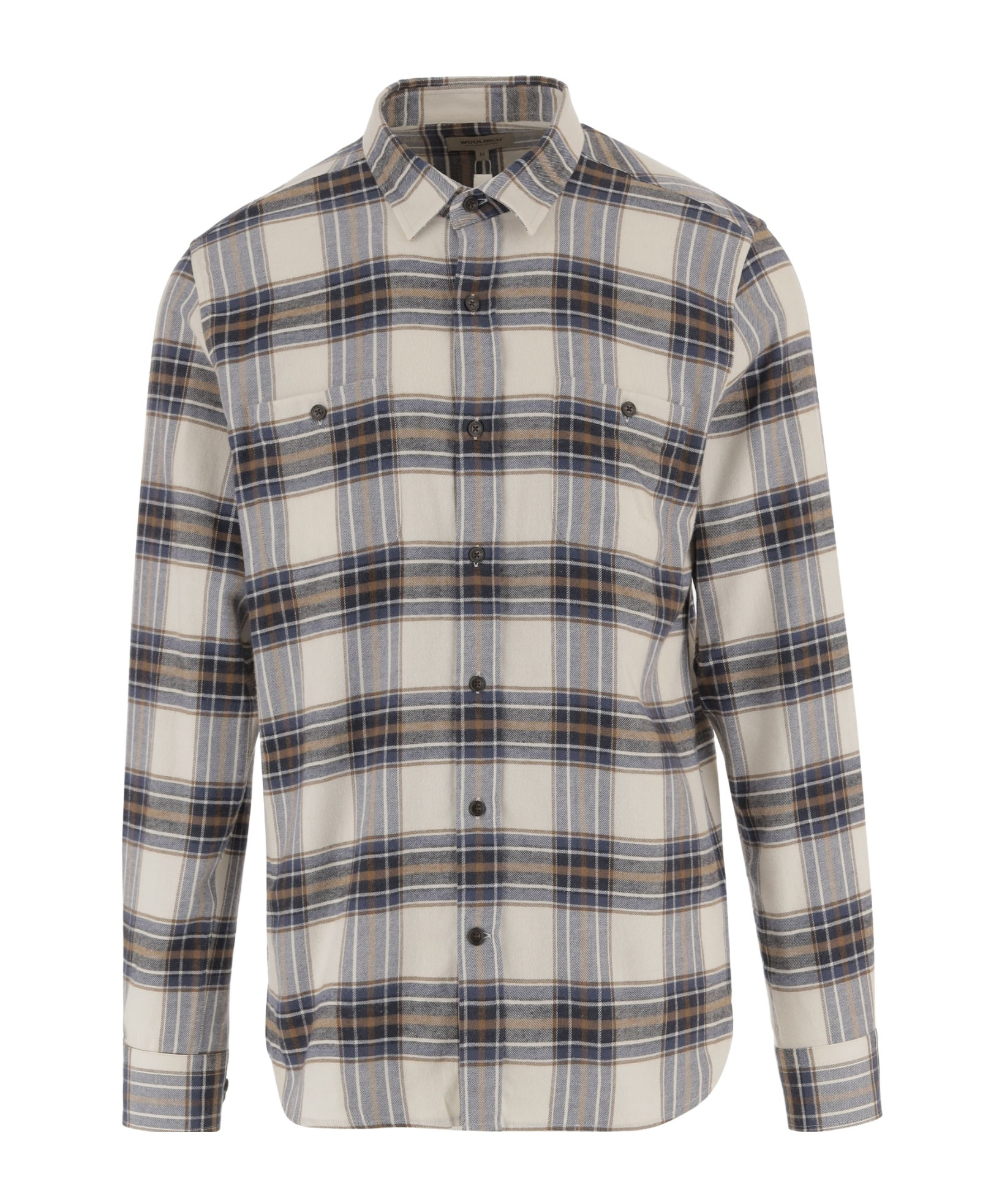 Woolrich Check-pattern Flannel Shirt In Gray