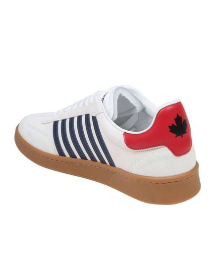 Dsquared2 Man Sneakers Off White Size 8 Calfskin In White