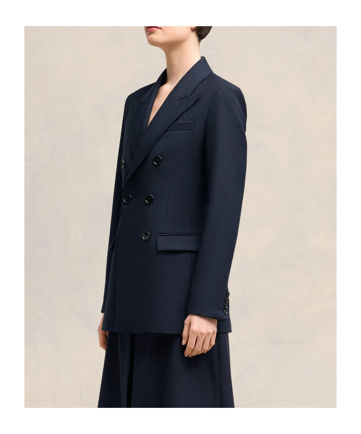 Ami Alexandre Mattiussi Long-sleeved Suit Coat In Black