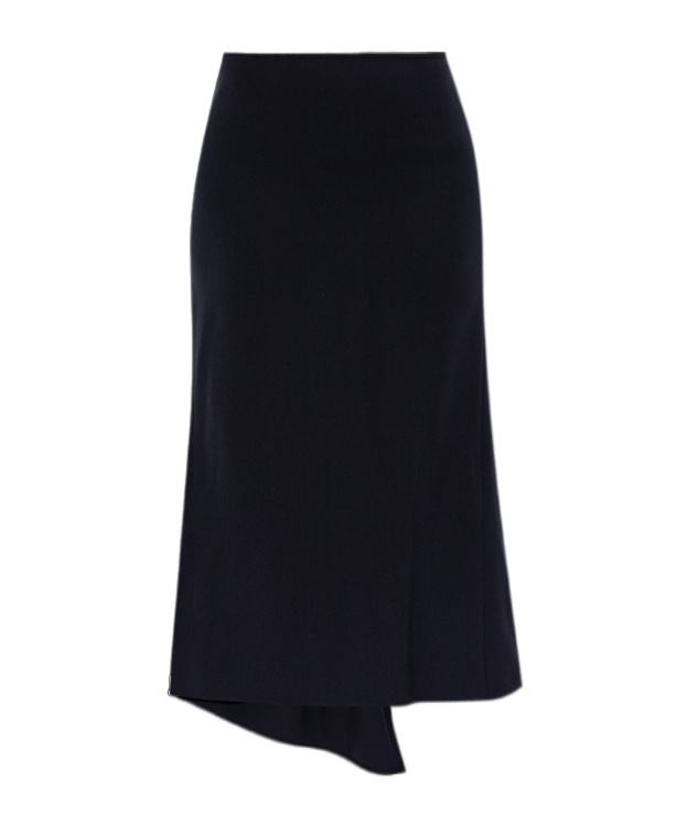 Shop Victoria Beckham Asymmetric-hem Midi Skirt