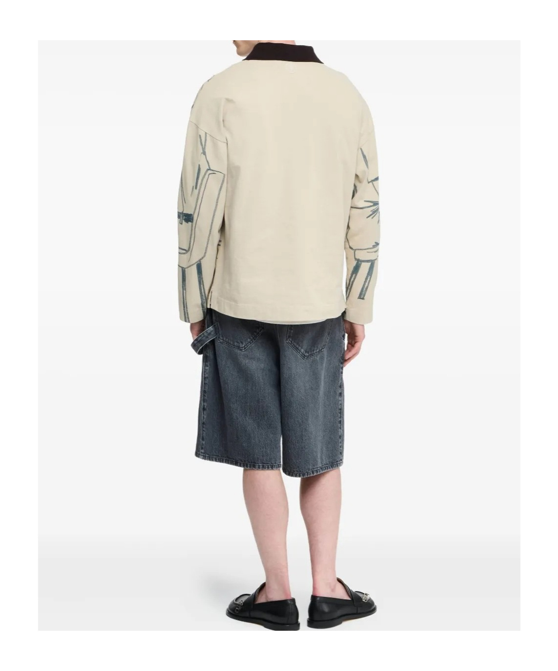 Jw Anderson Mens Nougat Embroidered-logo Graphic-pattern Cotton-jersey Polo Shirt Xl In Gray