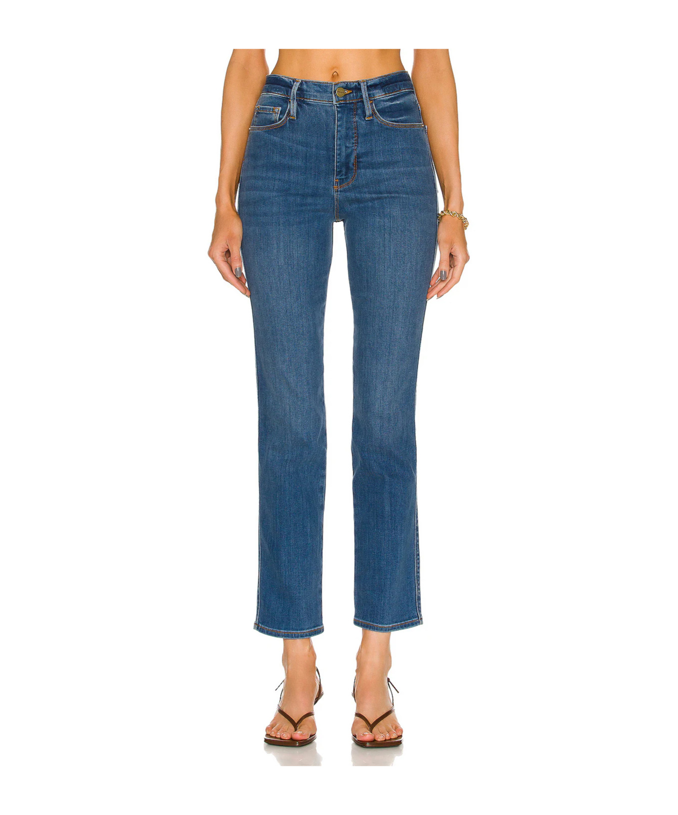 Frame High Waist Jeans In Blue