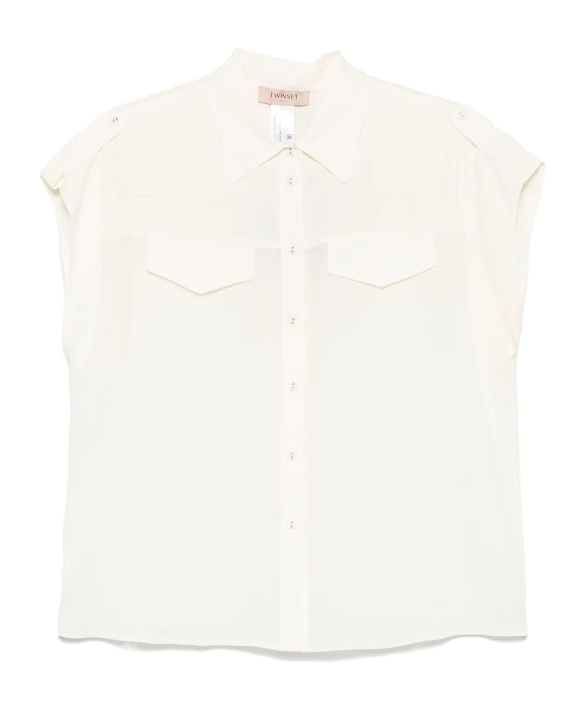 Twinset Twin-set Relaxed Fit Short Sleeve Shirt In White