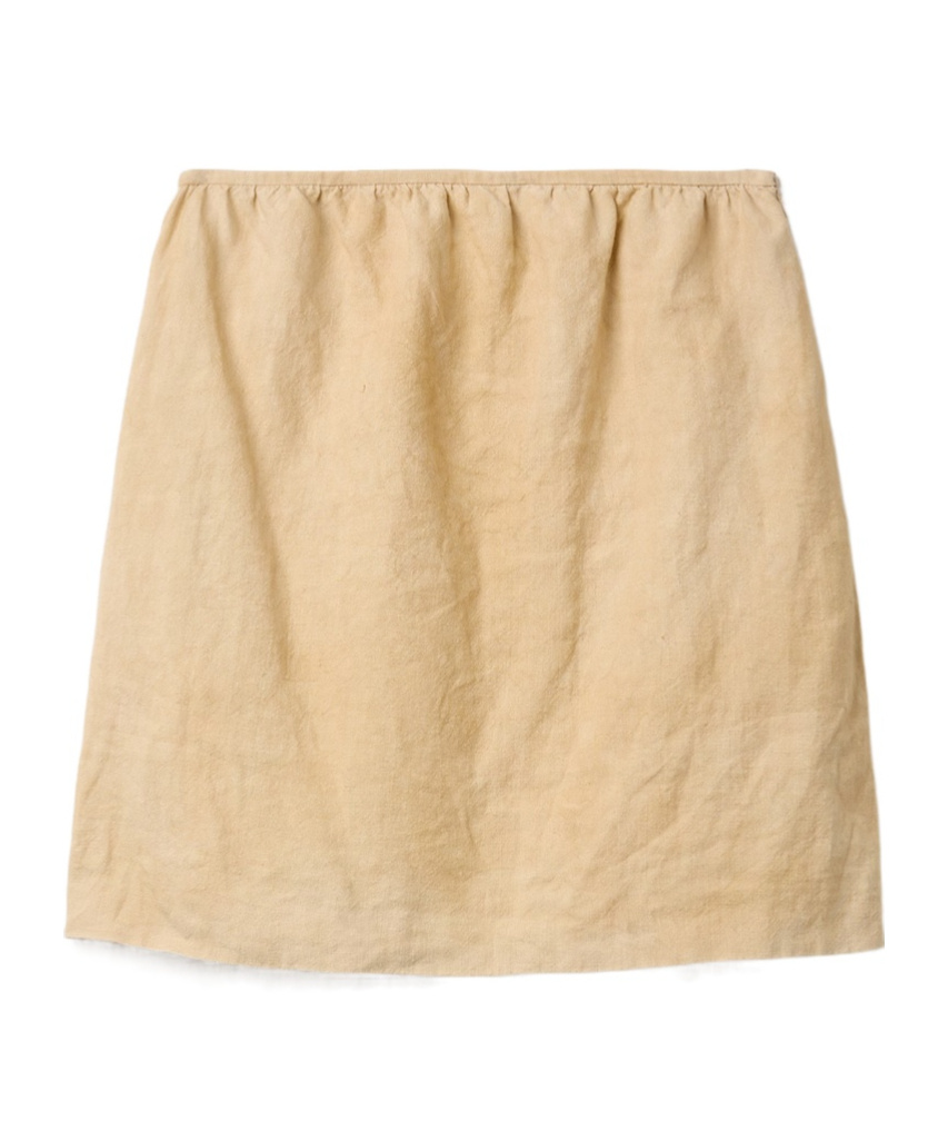 Miu Miu Linen Skirt In Soybean Green