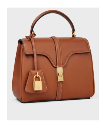 Celine Mini Flap Shoulder Bag In Brown