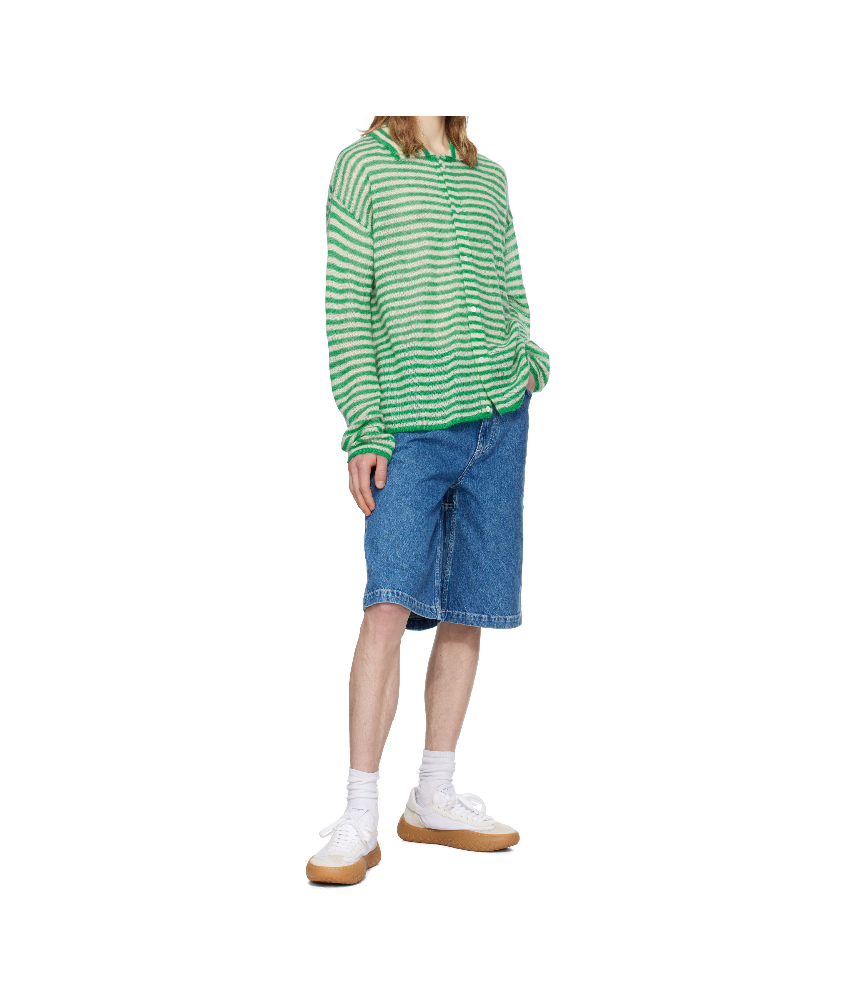 Sunnei Long-sleeved Cardigan In Green