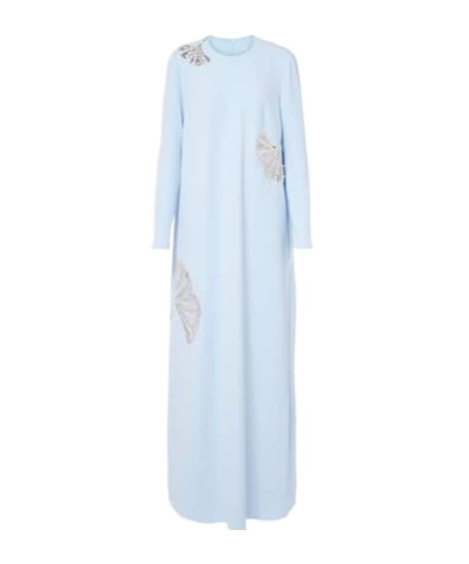 Safiyaa London Naima Embellished Crêpe Gown In Blue