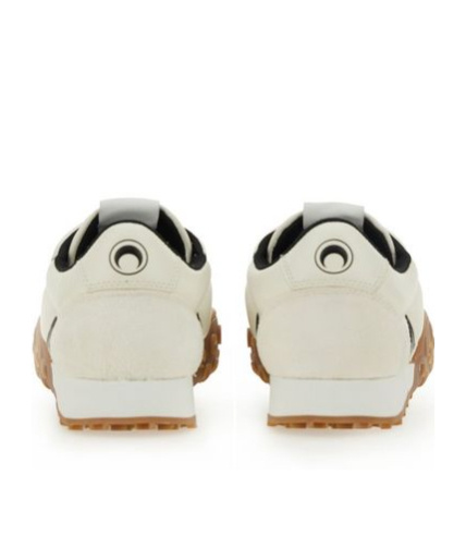 Marine Serre Beige Metal Free Leather Ms Rise Ii Sneakers In White