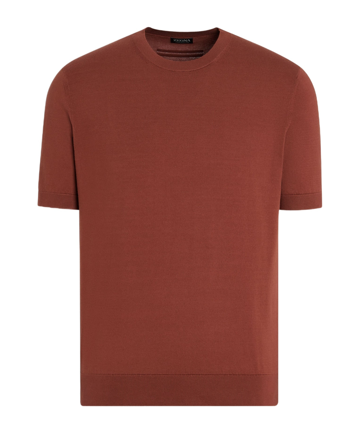 Shop Zegna Cotton T-shirt In Brown