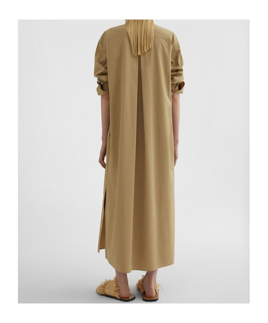 Jil Sander Cotton Shirt Dress In Green