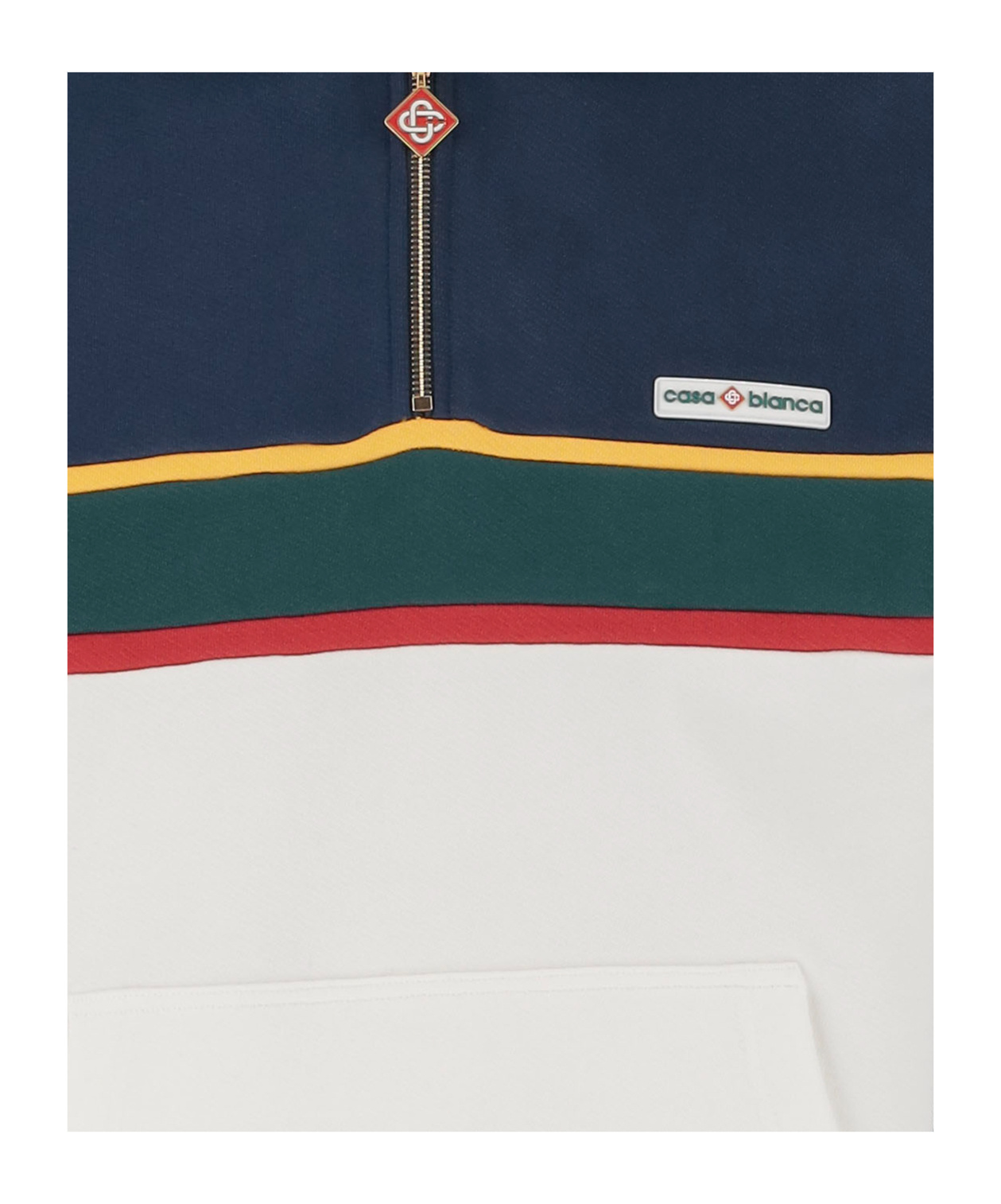 Shop Casablanca Colour-block Hoodie In White
