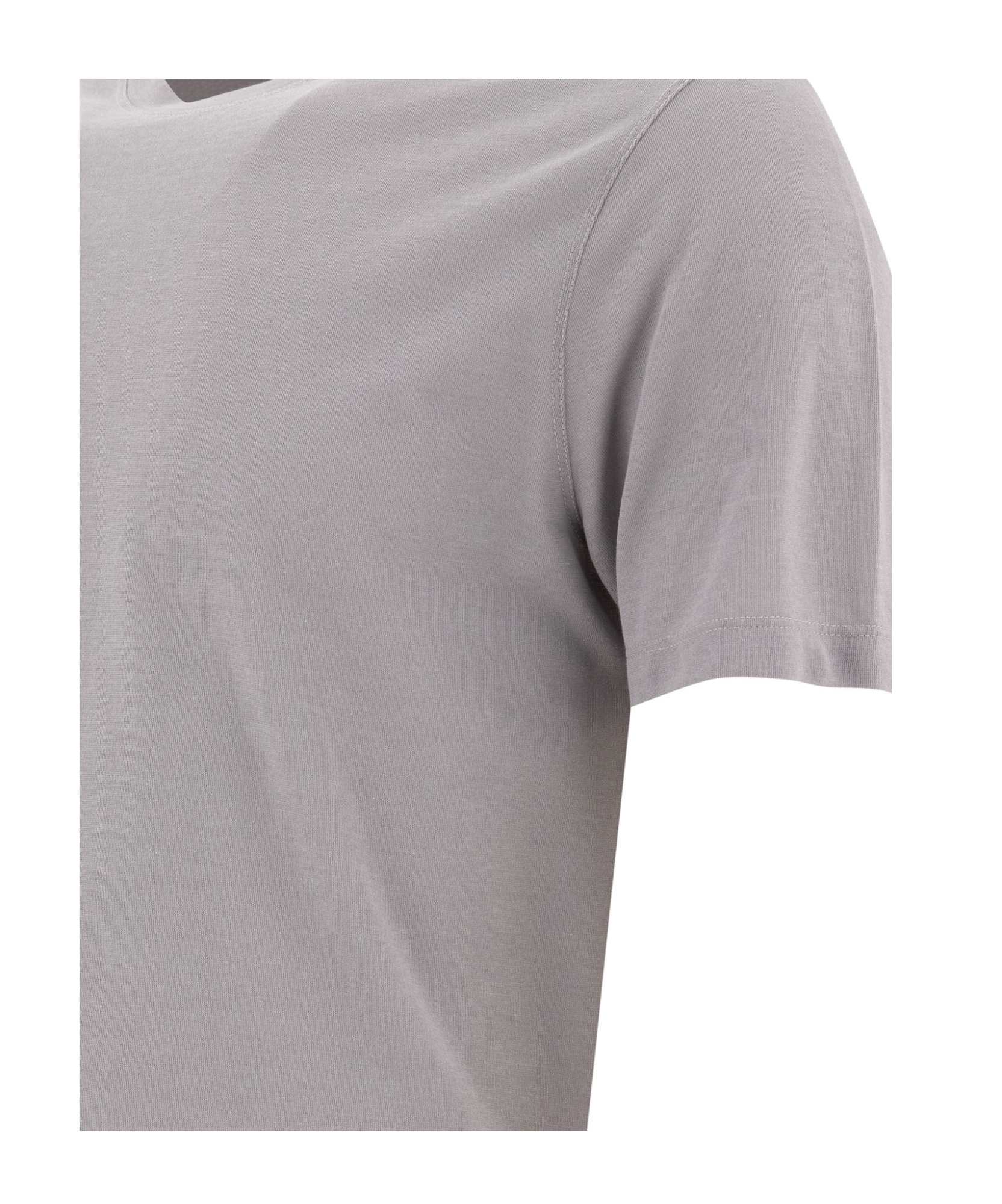 Zanone Open-necked Black Shirt In Gray