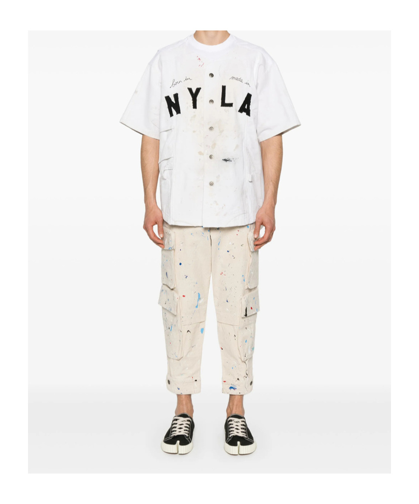 Greg Lauren Painter Shirt In White