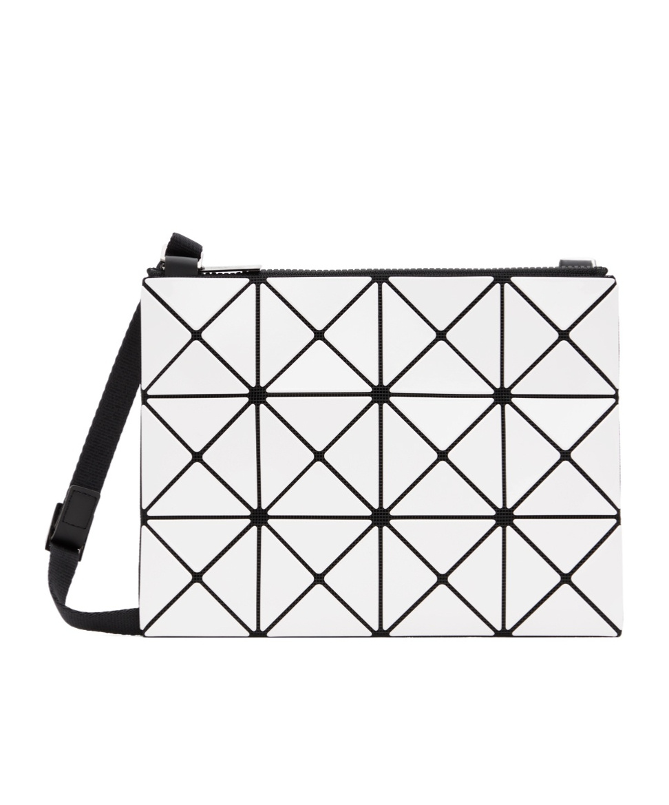 Shop Bao Bao Issey Miyake Lucent Cross Body Bag In White