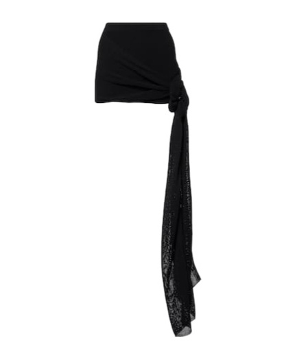 Aya Muse Drop-waist Mini Skirt In Black