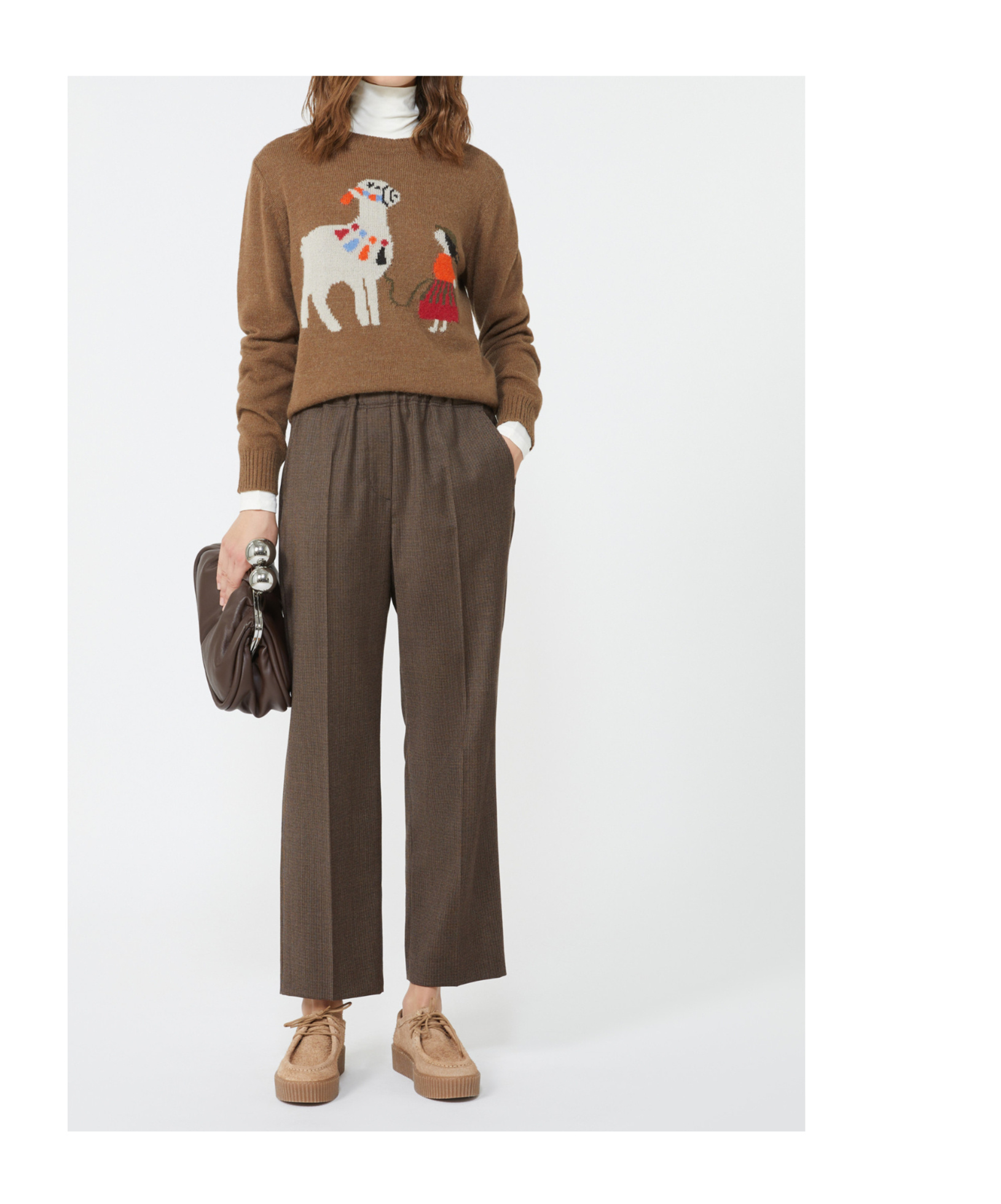 Weekend Max Mara Crew Neck Sweater In Brown