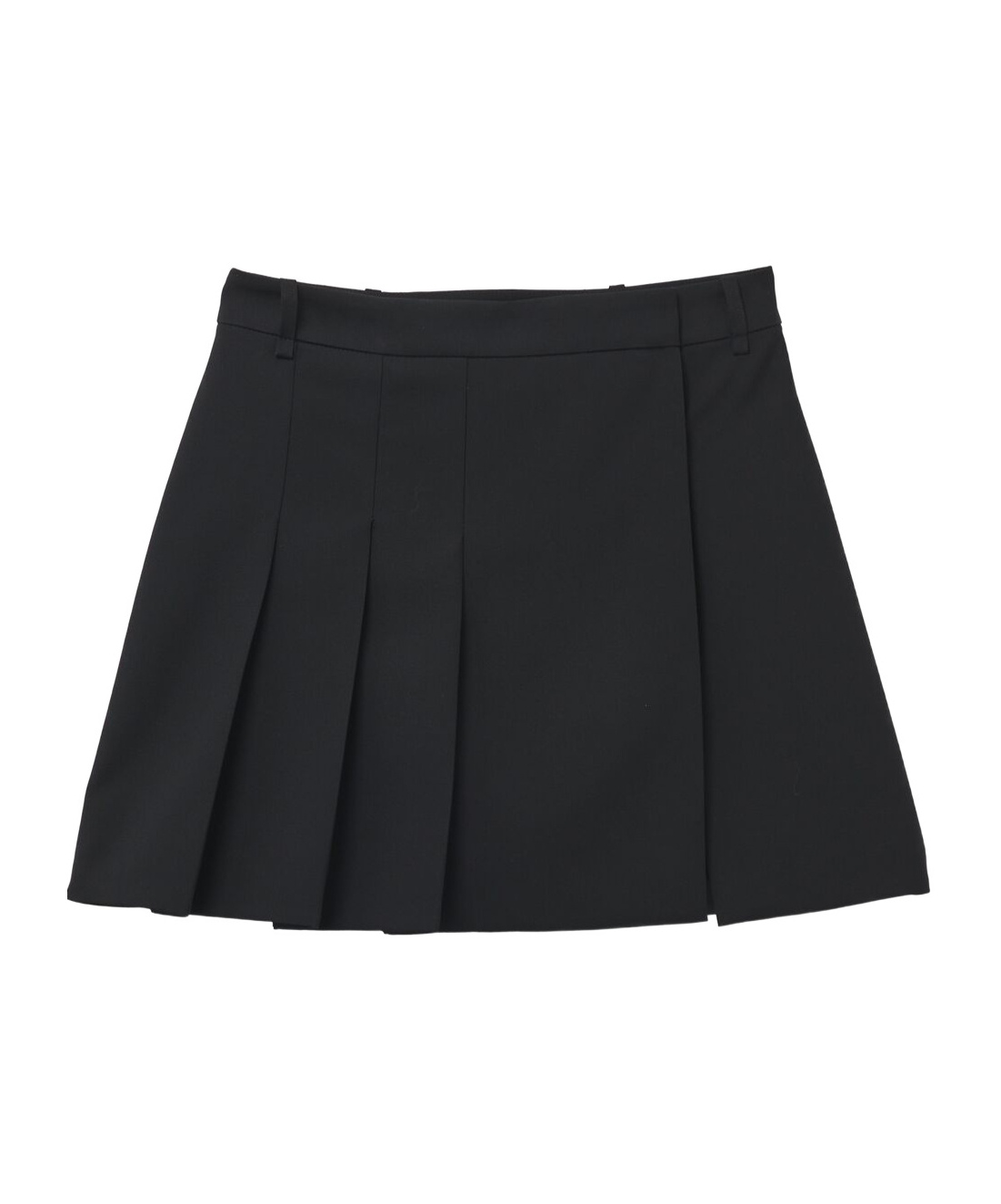 Alexander Mcqueen Frayed Pleated Wool-twill Mini Wrap Skirt In Black