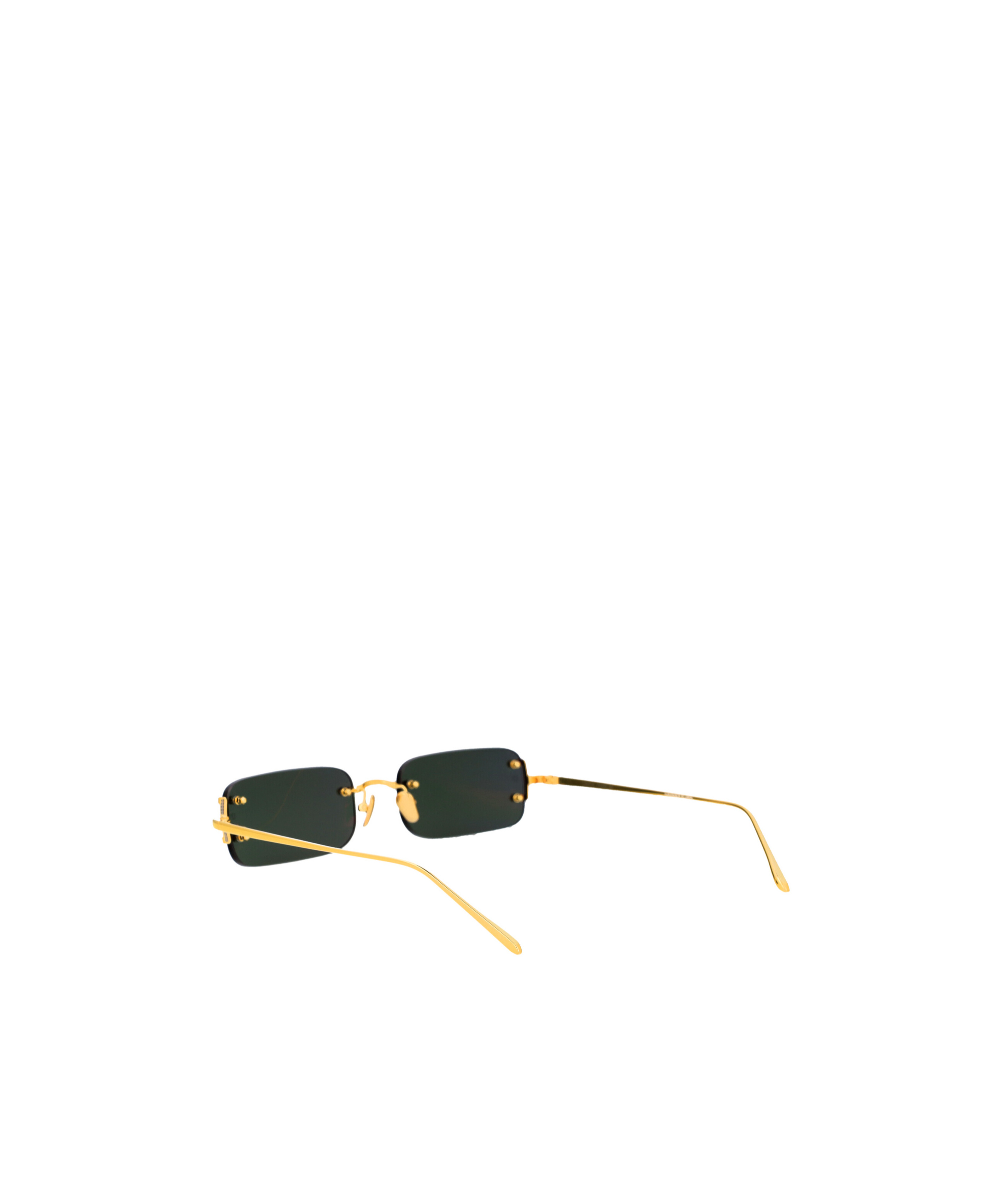 Linda Farrow Rectangular Sunglasses In Green