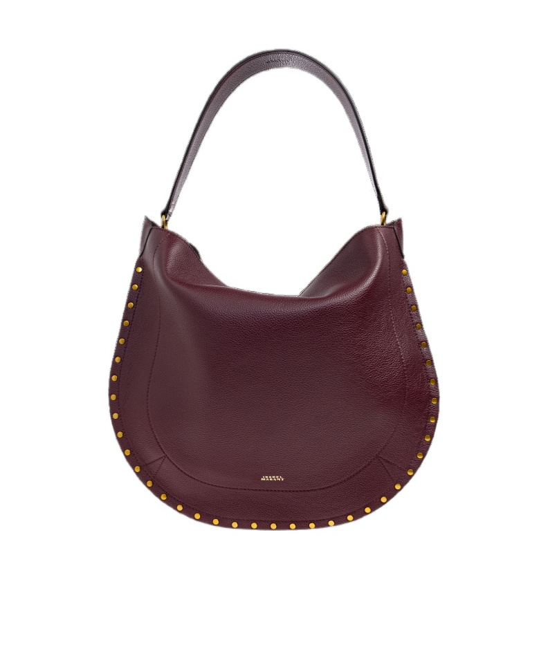 Isabel Marant Oskan Studded Shoulder Bag In Red