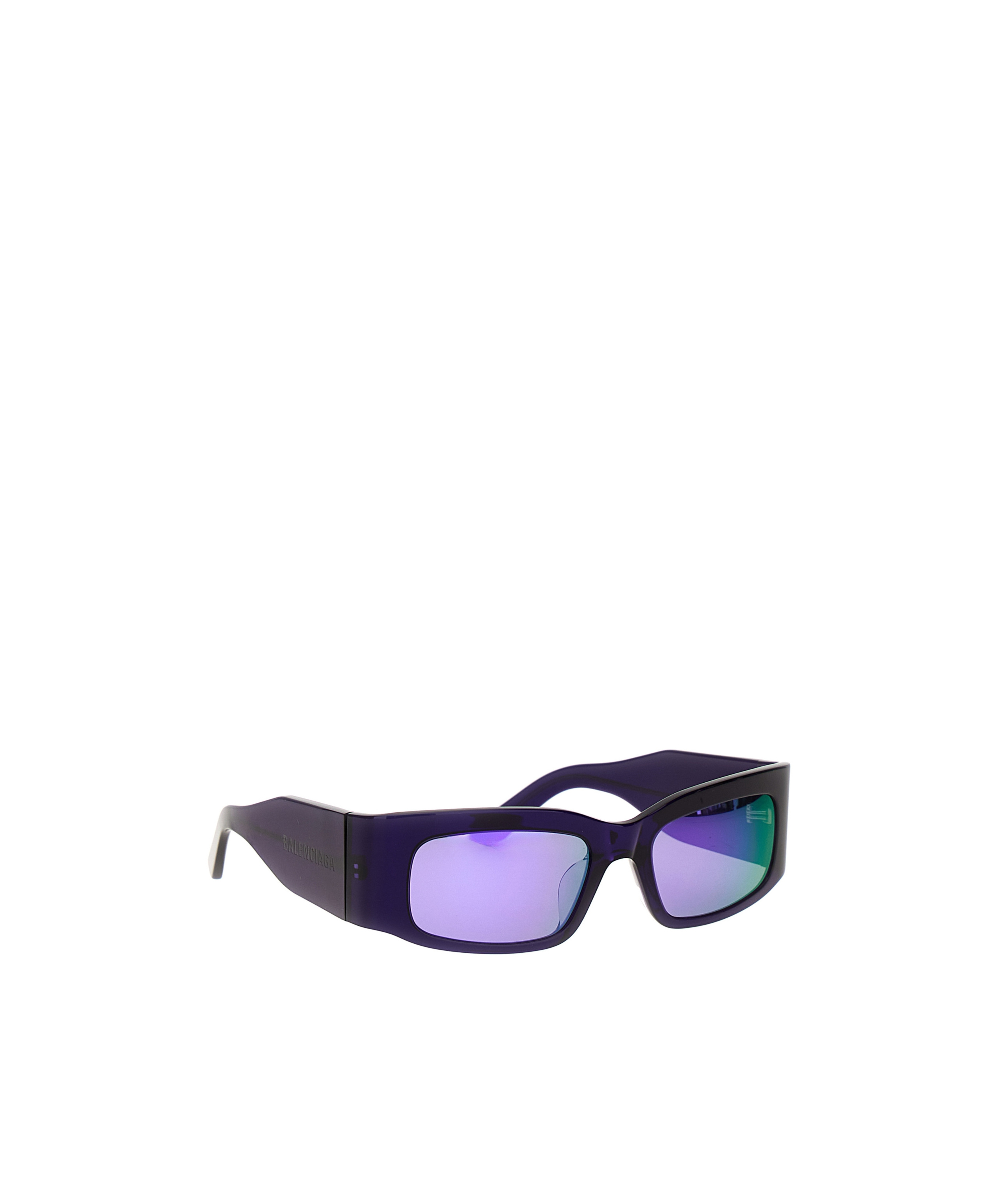 Balenciaga 'rectangle De Papier' Sunglasses In Blue