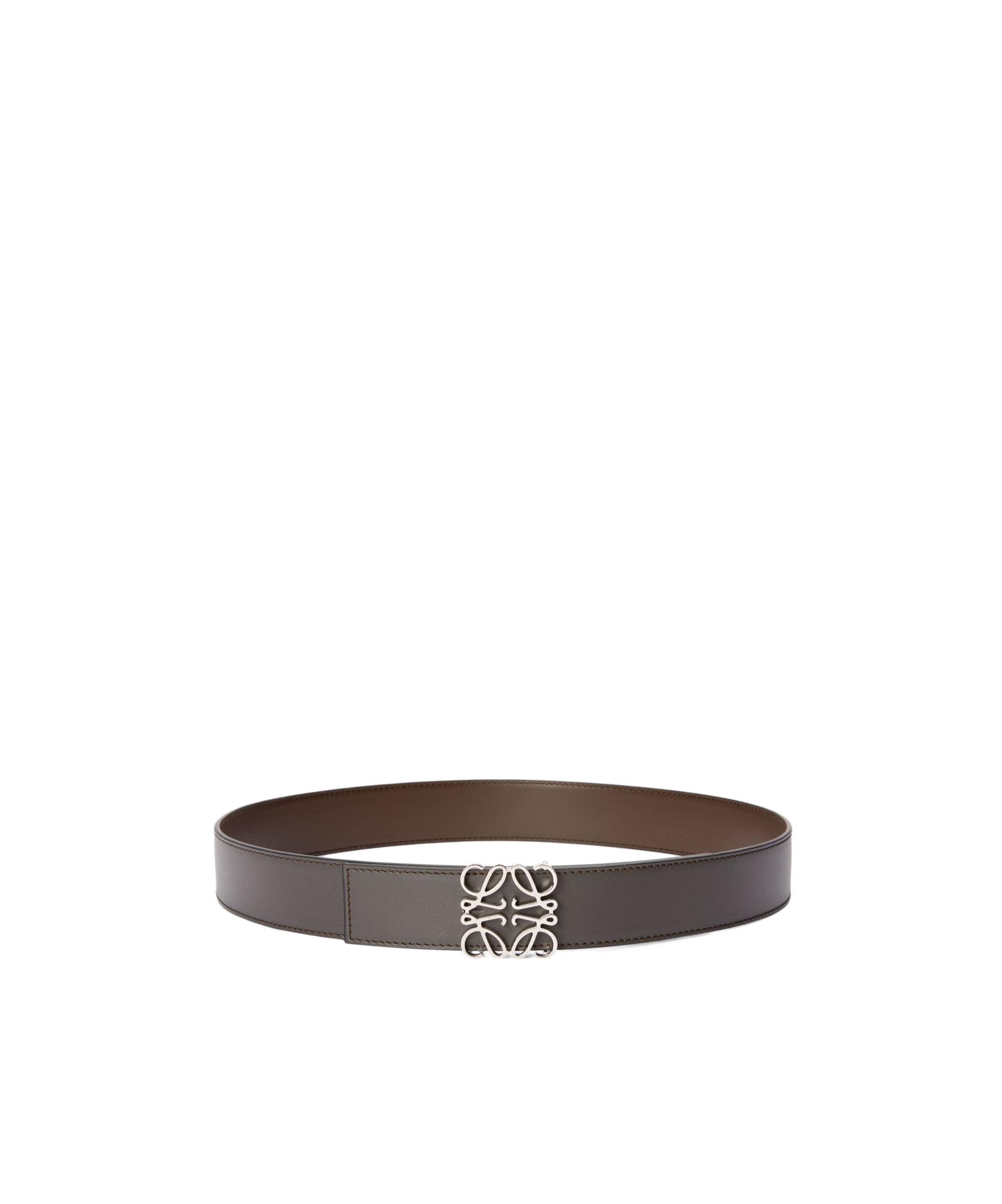 Loewe Smooth Calfskin Double-sided Anagram Belt In Brown