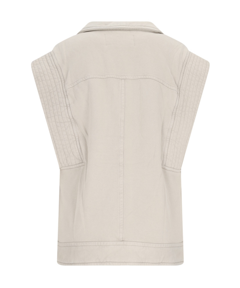 Isabel Marant Étoile Quilted Shawl Collar Jacket With Front Pockets In White