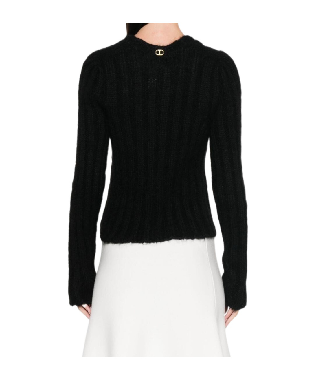 Twinset Ribbed Sweater In Black