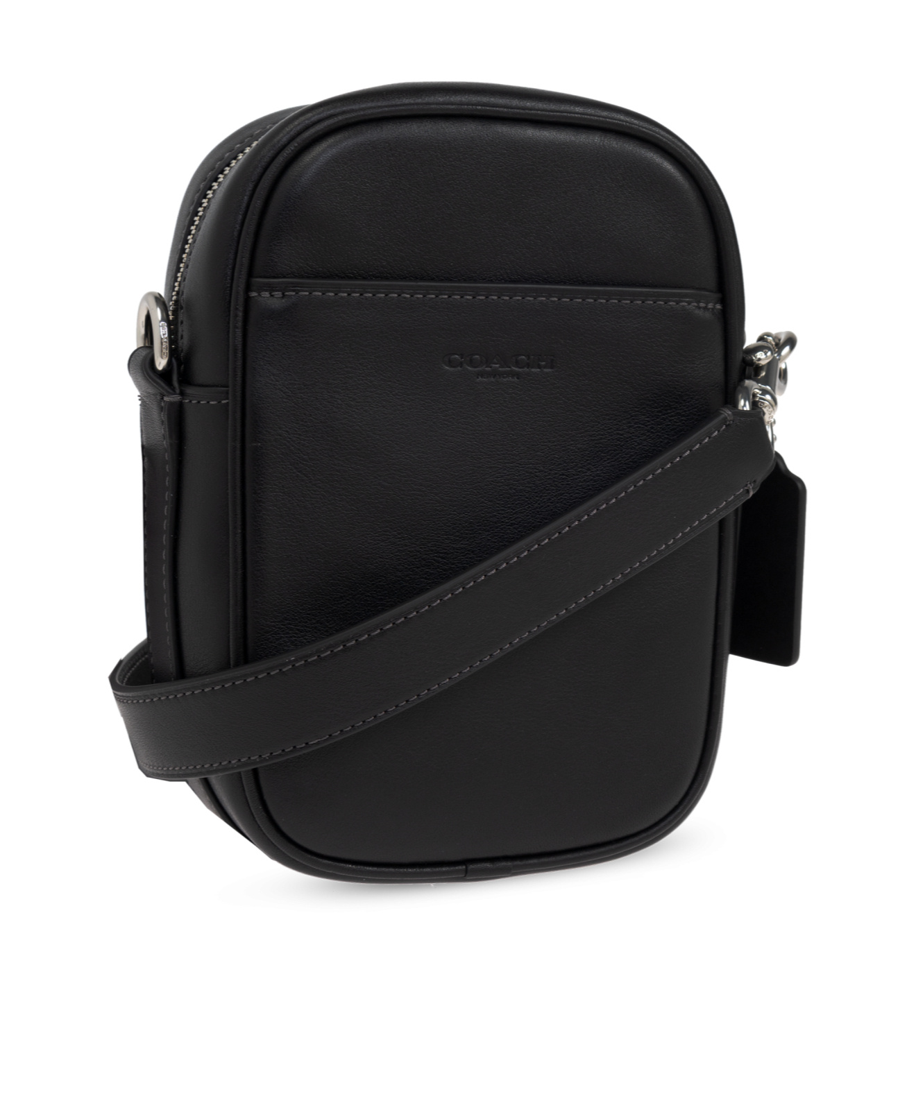 Coach Zip-open Shoulder Bag In Black