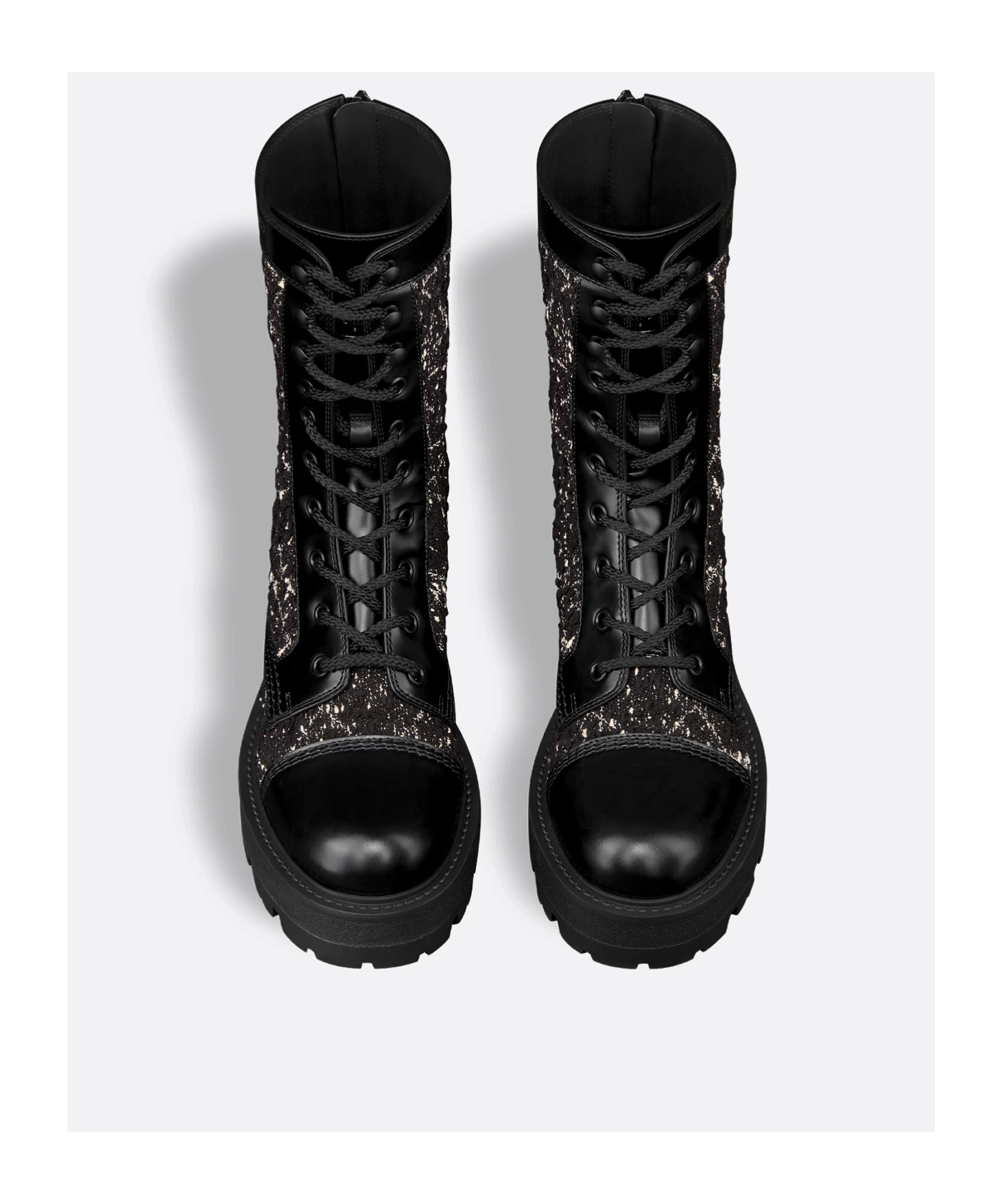 Dior Round-head Short Boots In Black