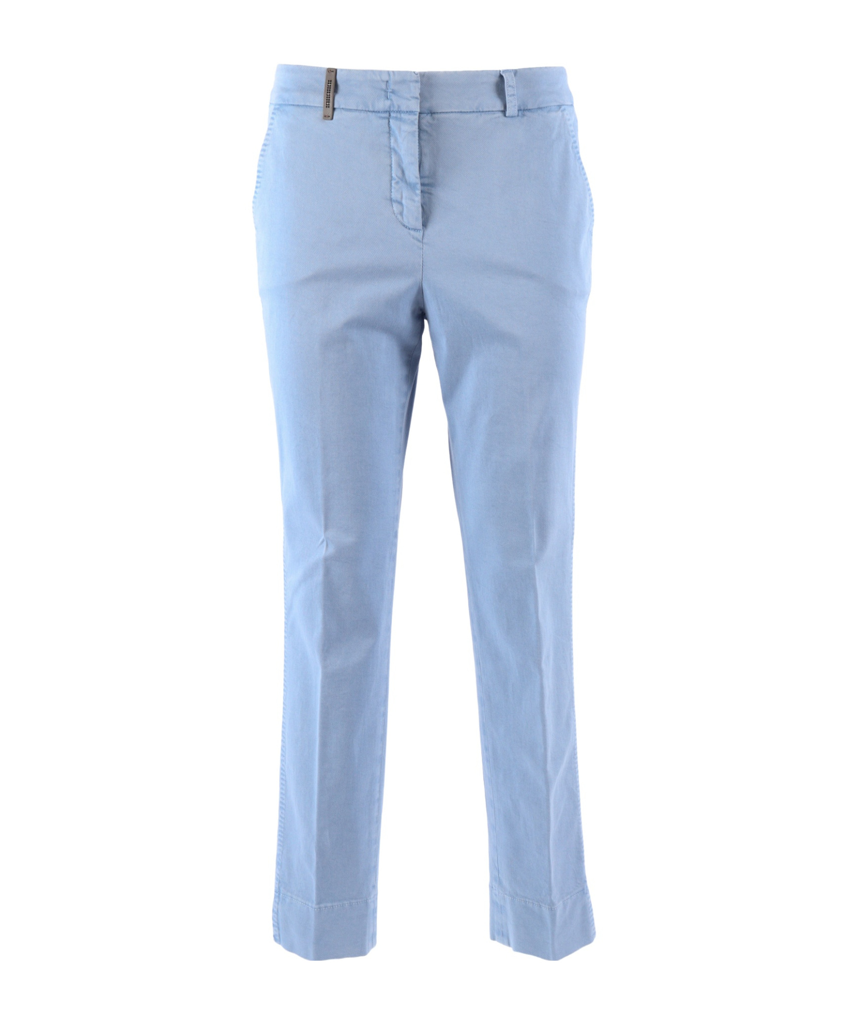 Peserico Straight Leg Trousers With Tailored Fit In Blue