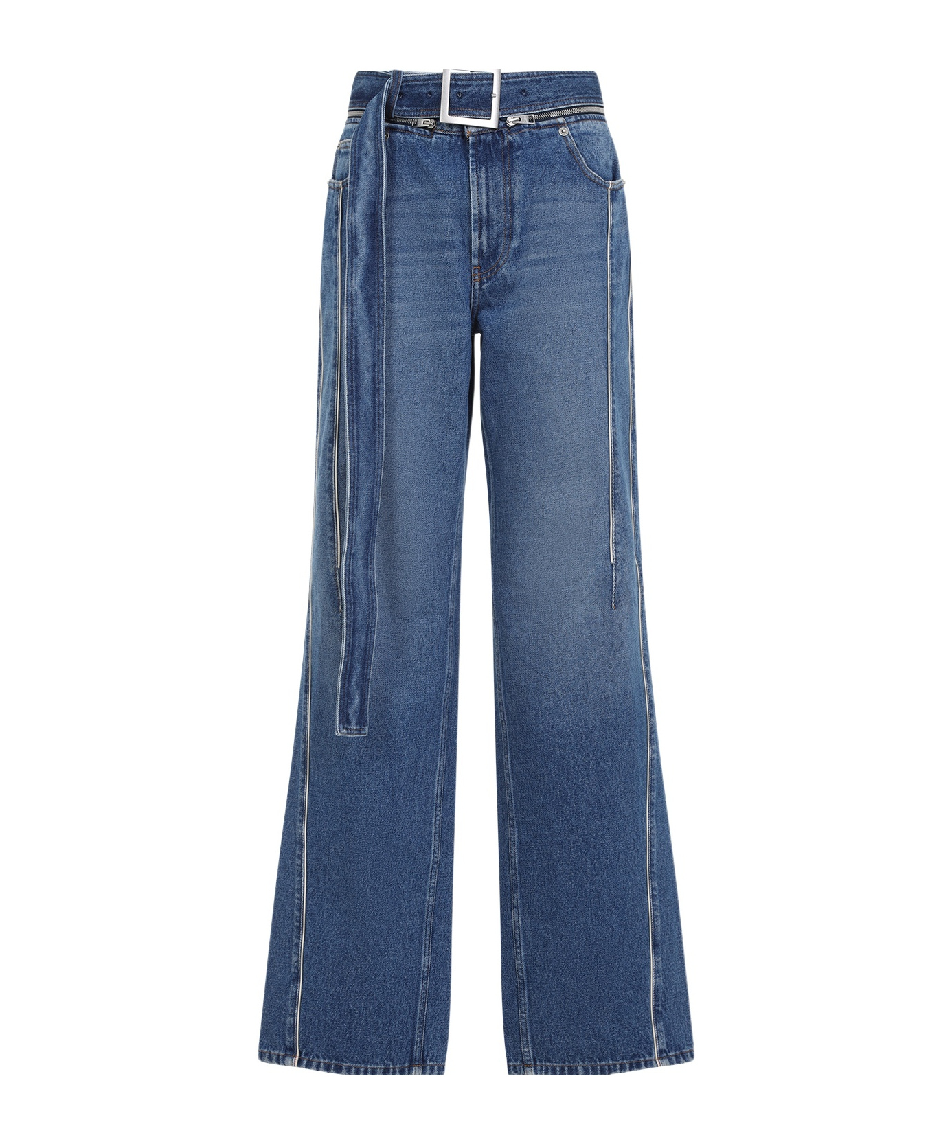 Shop Jean Paul Gaultier Flared Jeans In Blue