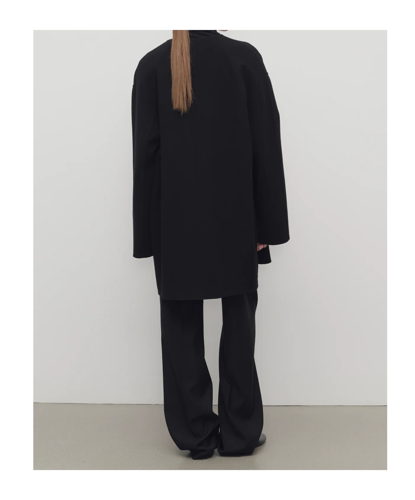 The Row Kala Coat In Cashmere In Black