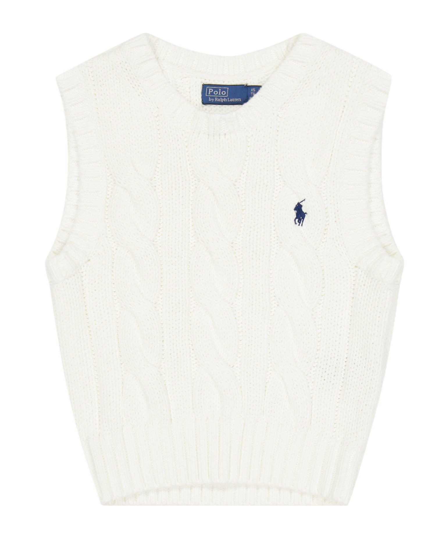 Polo Ralph Lauren Cable-knit Sleeveless Vest In White