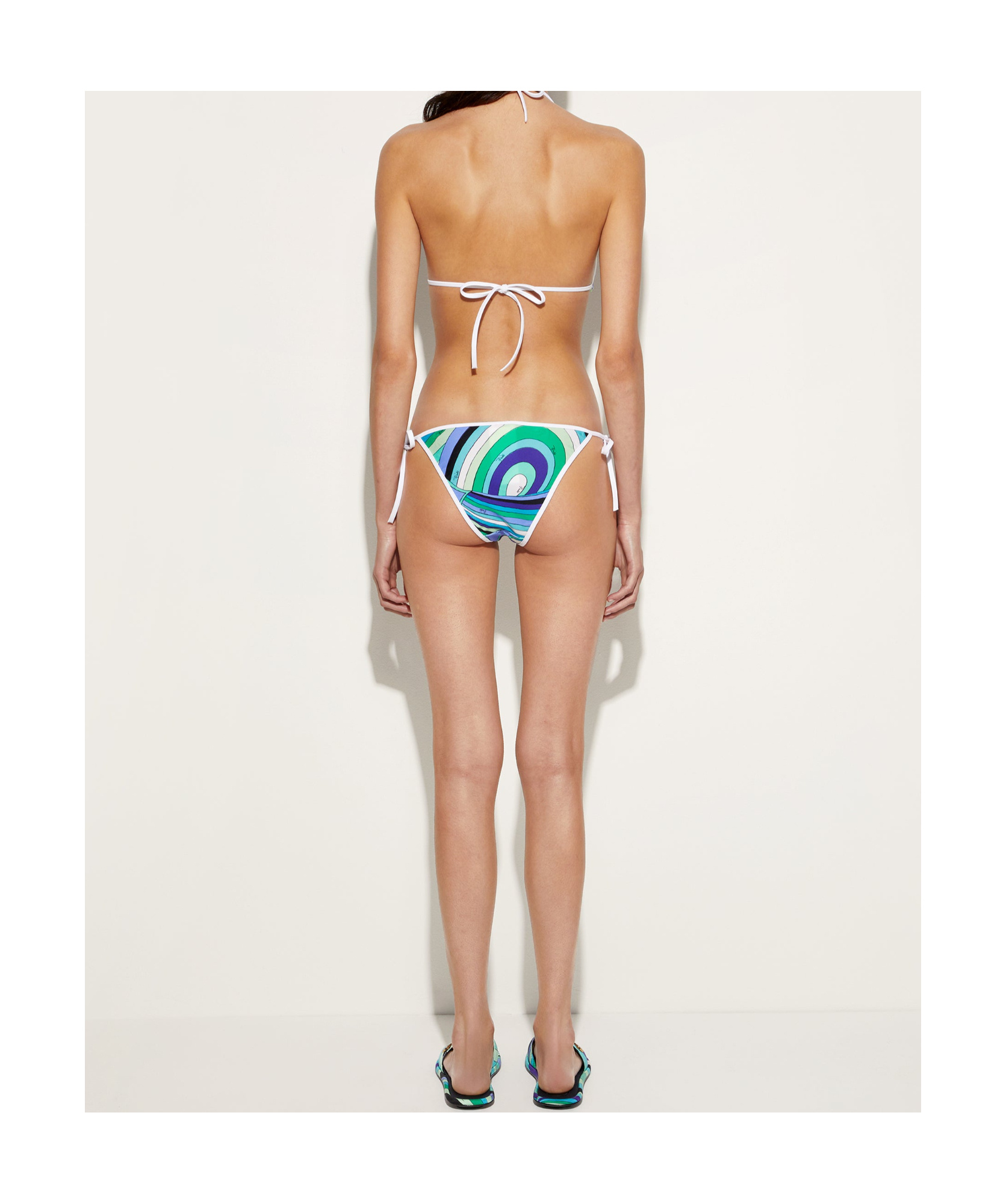 Pucci Iride-printed Tie-fastened Bikini Briefs In Multi