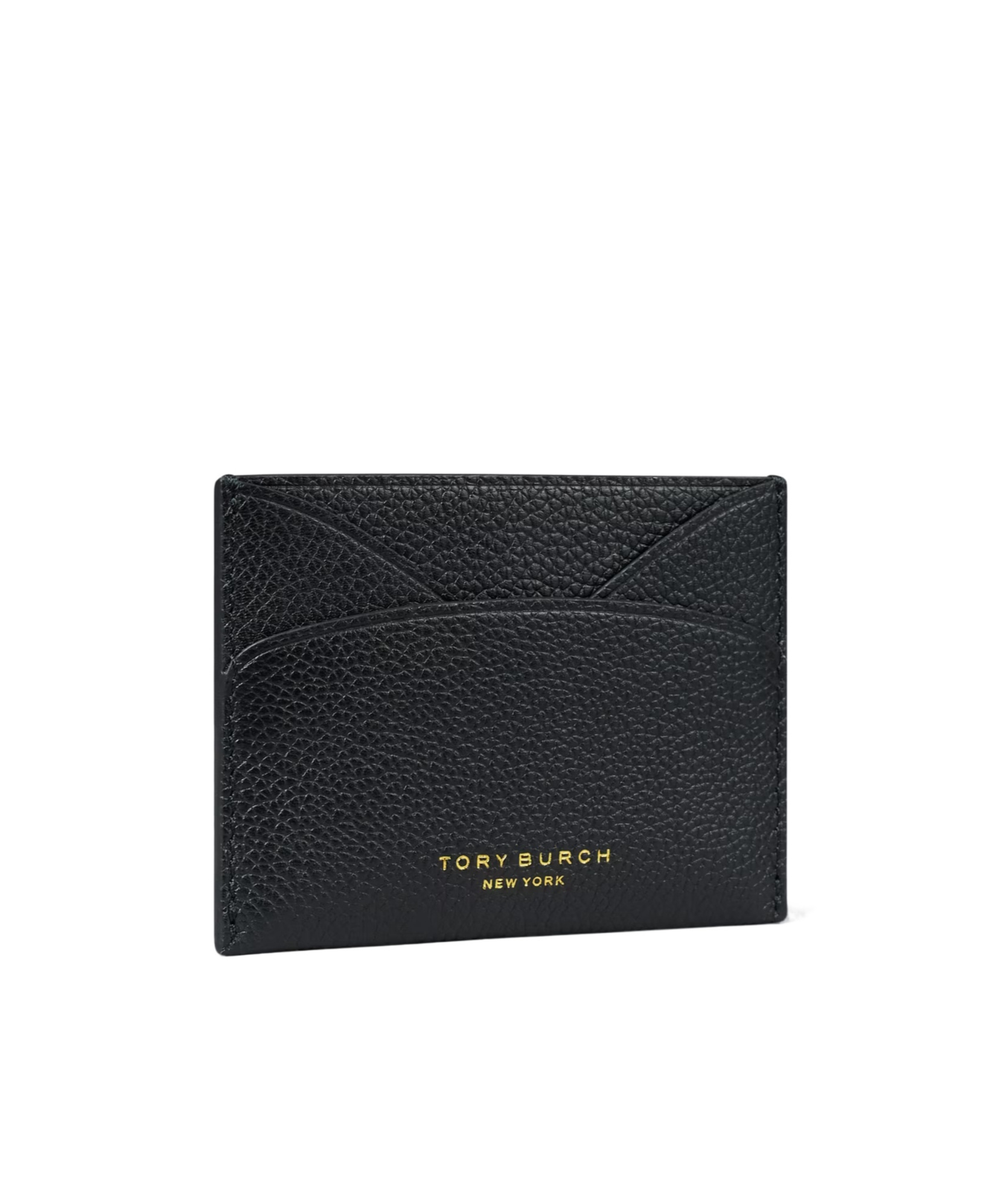 Tory Burch Romy Flat Card Case In Black