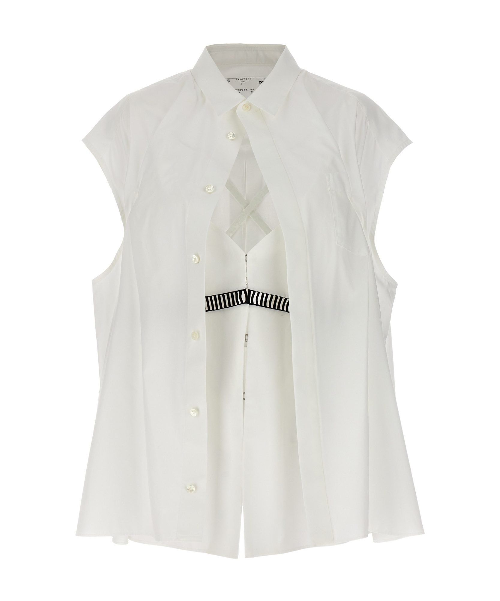 Sacai Layered-design Blouse In White