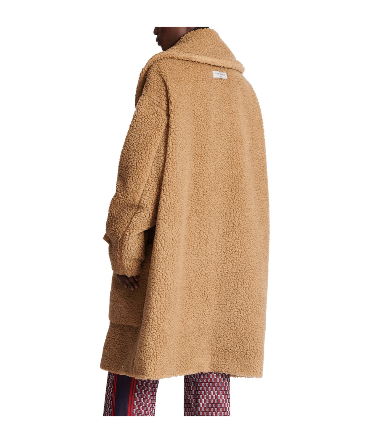 Shop Balmain Double-breasted Coat In Brown