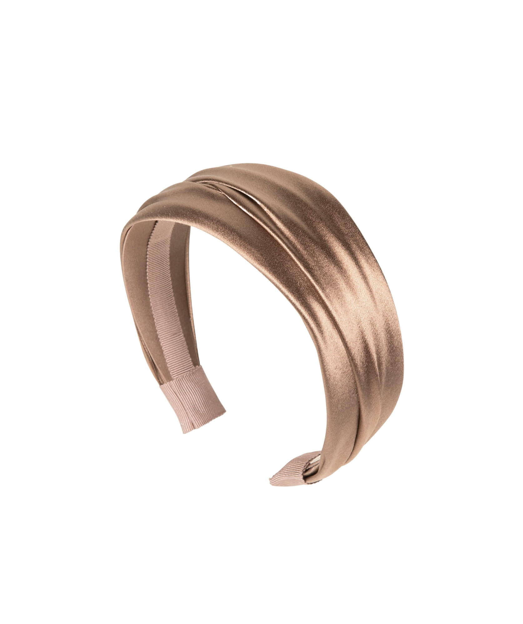 Jennifer Behr Natasha Satin-finish Headband In Light Brown
