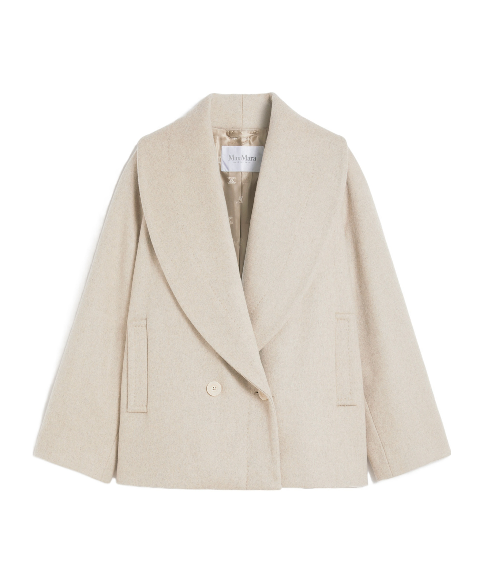 Max Mara Wool And Camel Jacket In Neutral