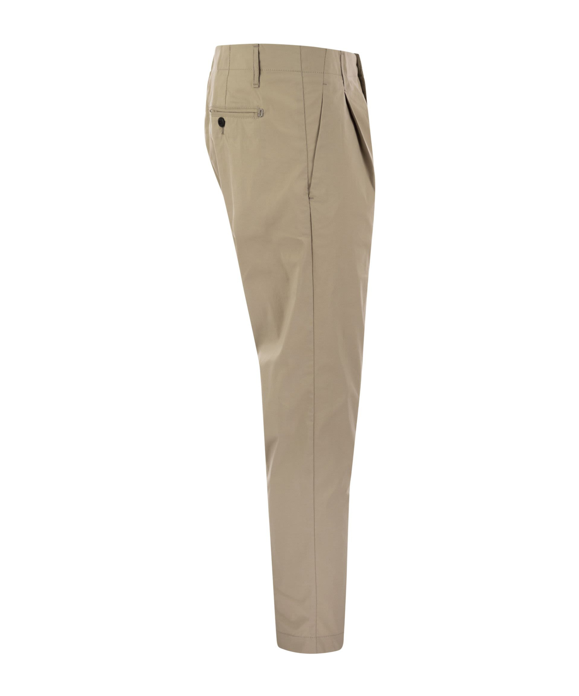 Dondup Pleated-pocket Trousers In Nude