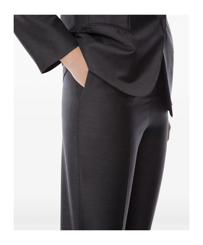 Alberta Ferretti Pleated Front Slacks In Gray