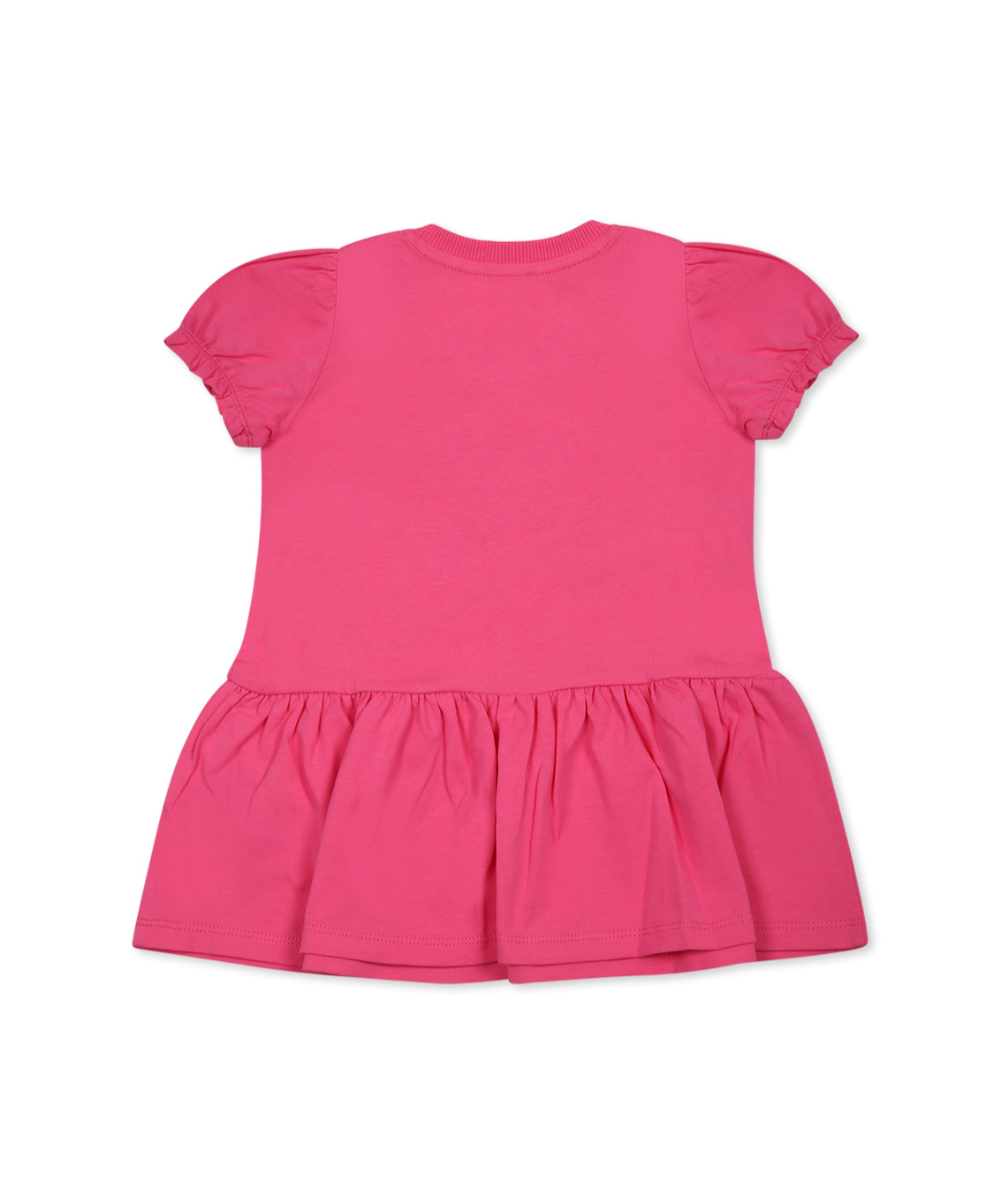 Moschino Fuchsia Dress For Baby Girl With Teddy Bear In Pink