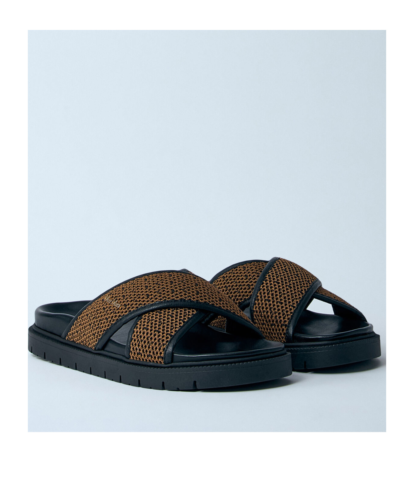 Max Mara Open-toe Slip-on Sandals In Black