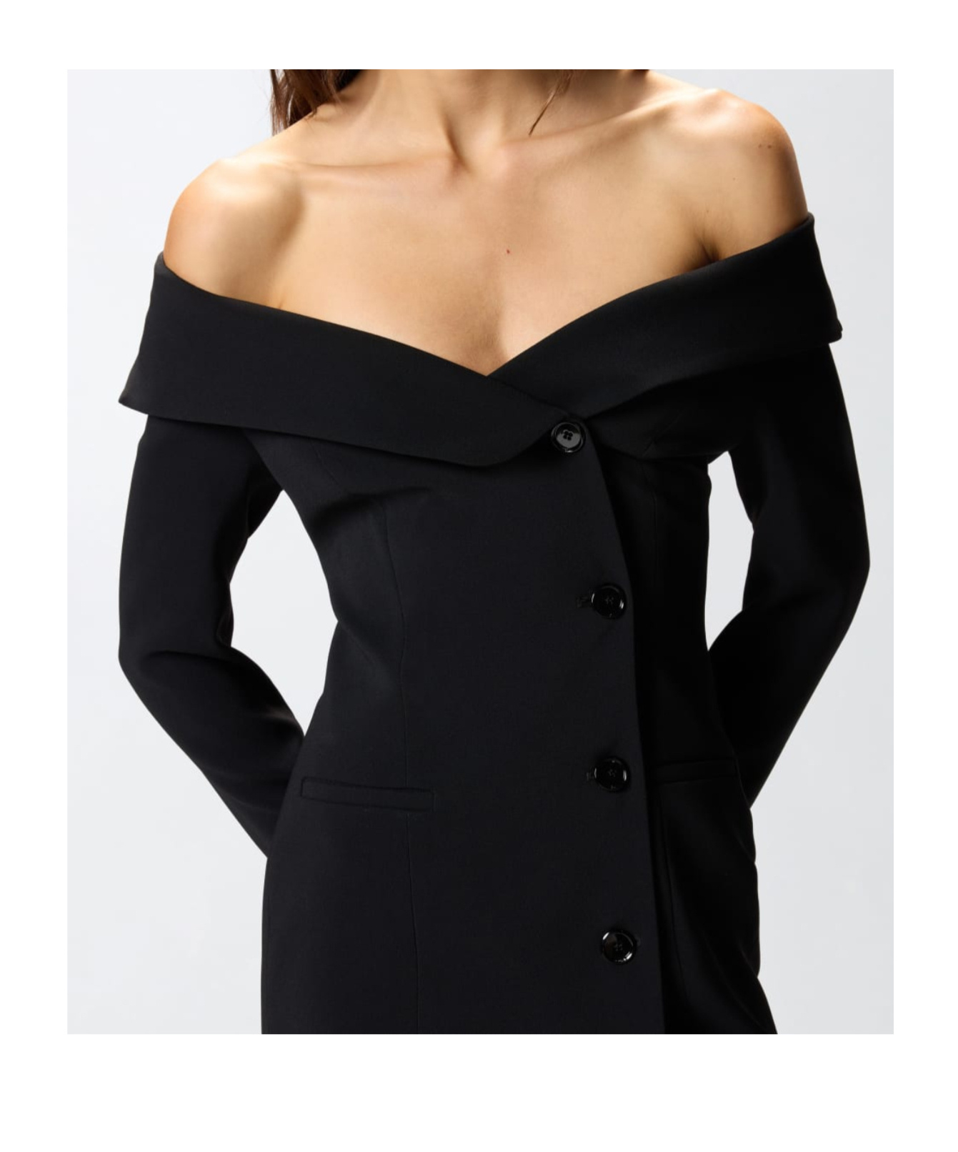 Pinko Rosemarie Stretch Crepe Dress In Black