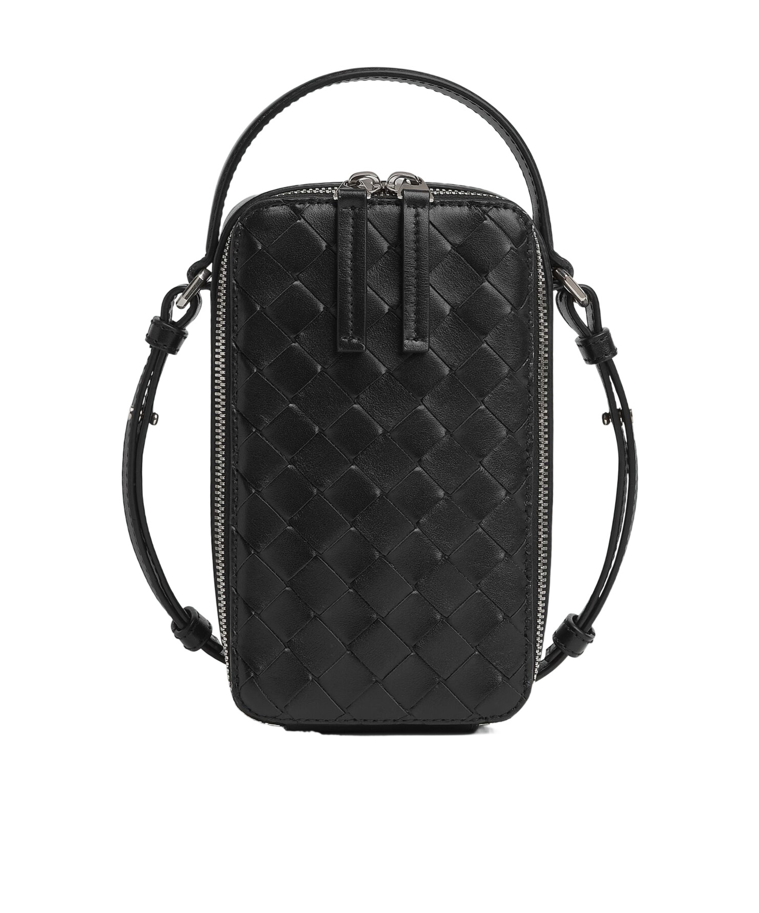 Bottega Veneta Zippered Shoulder Bag In Black
