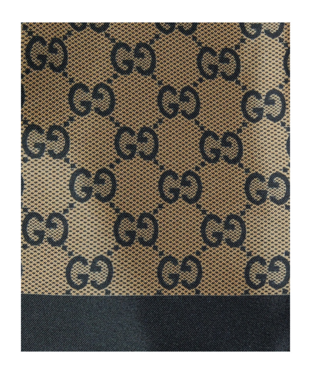 Gucci Gg Printed Silk Twill Shorts In Brown