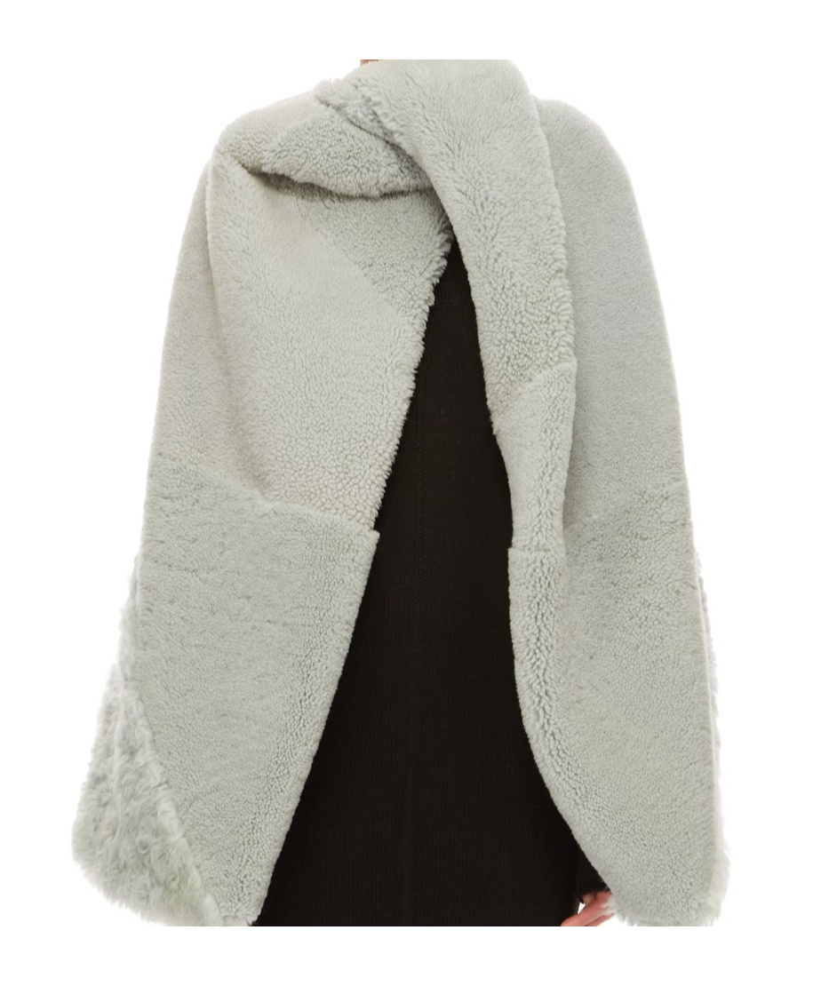 Rick Owens Wool Cloak In Gray