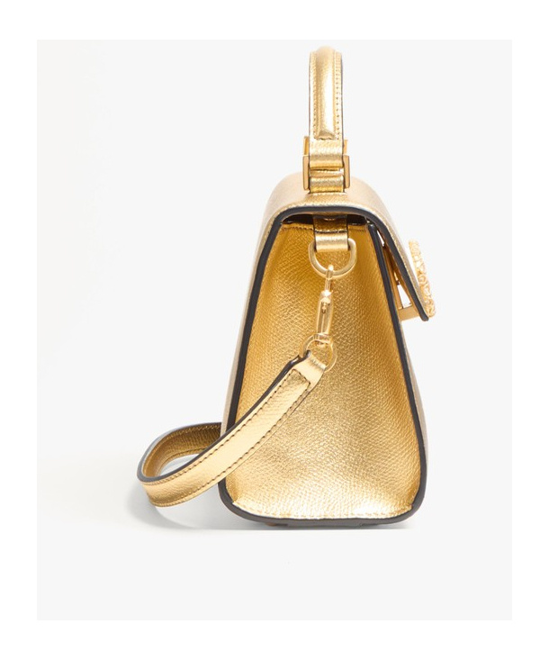 Valentino Vsling Mini Metallic Leather Top-handle Bag In Nude
