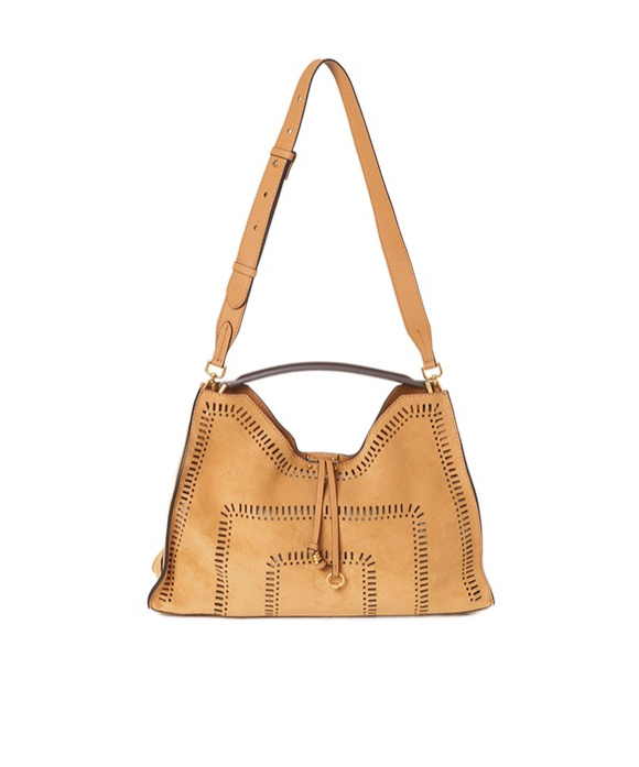 Gianni Chiarini Aurora Shoulder Bag In Penut Butter